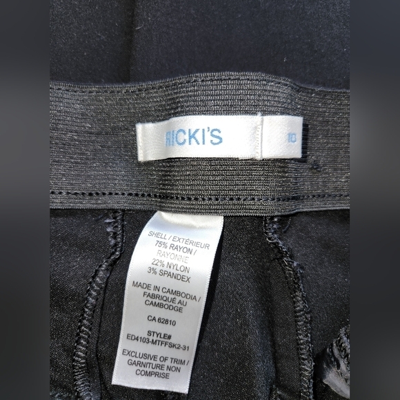 Rickis stretch pants, size 10, black - Picture 5 of 6
